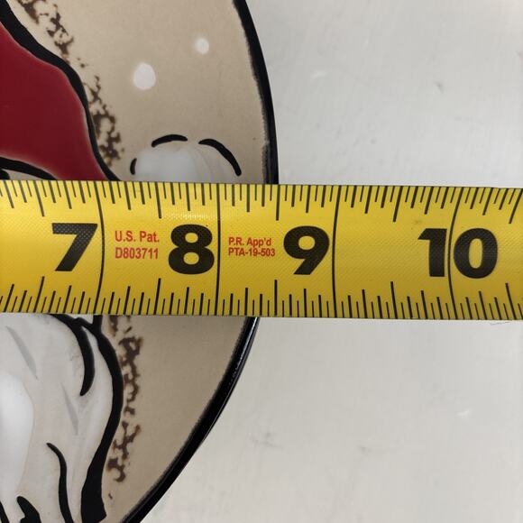 Eli & Ana Santa Claus Sammy Christmas Holiday Ceramic Salad Plates Set of 4 - Picture 3 of 3